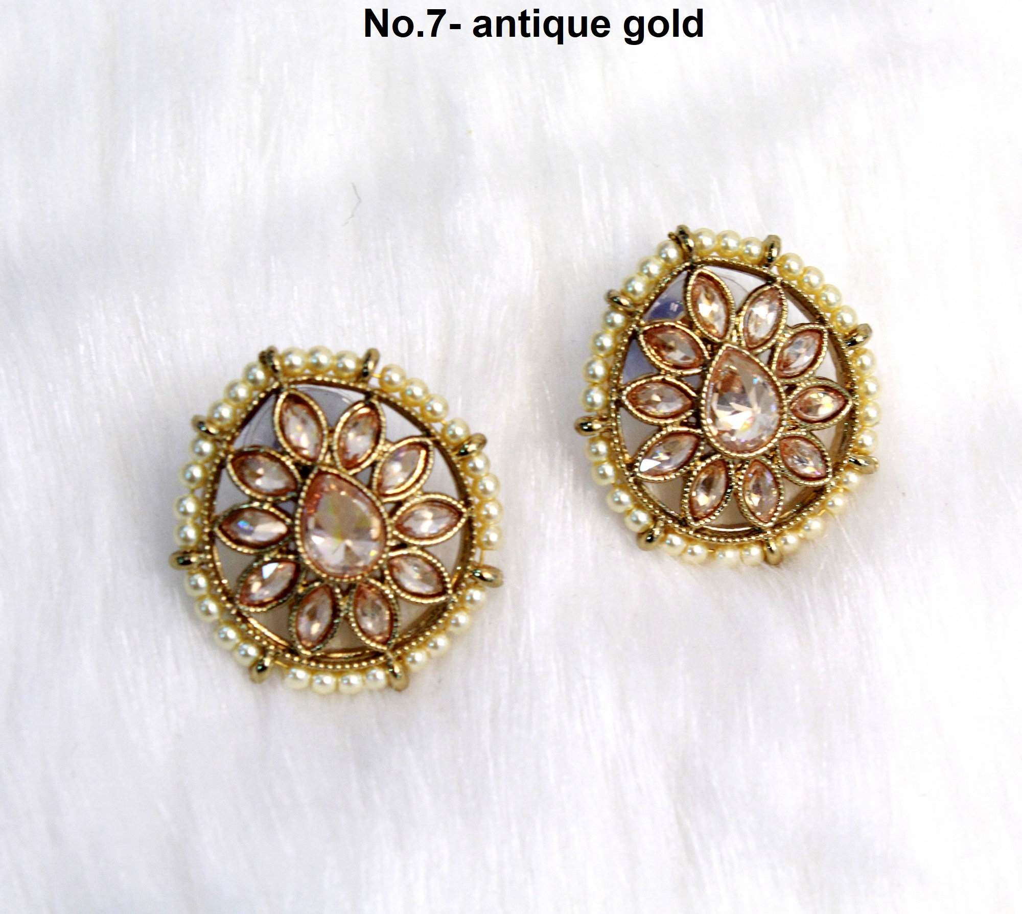 Stud Earrings Indian Jewelry/indian Stud Earrings/gold Silver Etsy