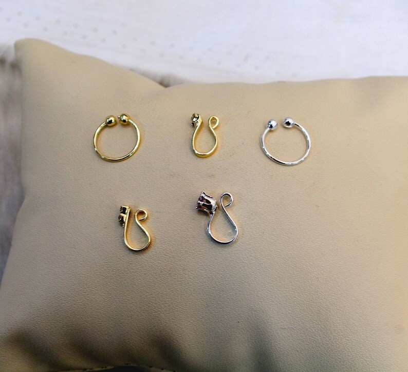 Indian Jewelry Nose Pin Clip on Clasp Pin Wedding Nathini/non Etsy