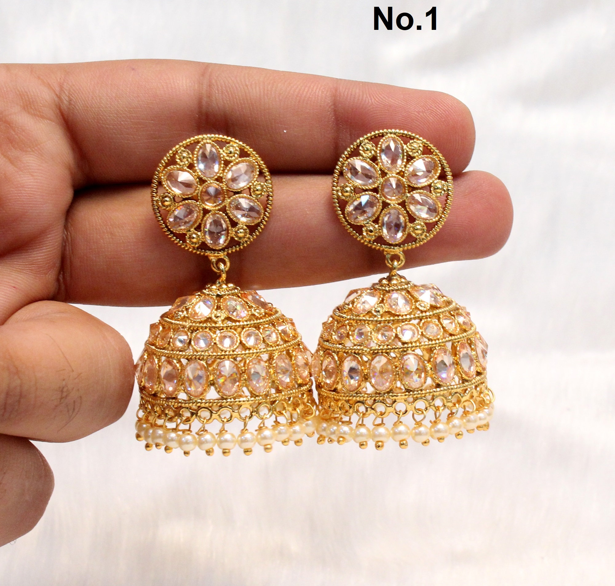 pearl jhumka set