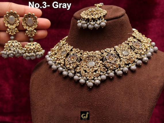 Necklace tikka set sale