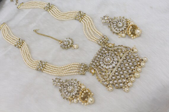 Gold Rani Haar Necklace Set/gold 