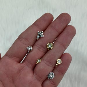 Indian Jewelry Nose Pin Clip On Clasp Wedding Nathini/Non Pierced Gold Clip On Nose Pin/Bollywood Style Jewelry Jewellery/Nose Pin