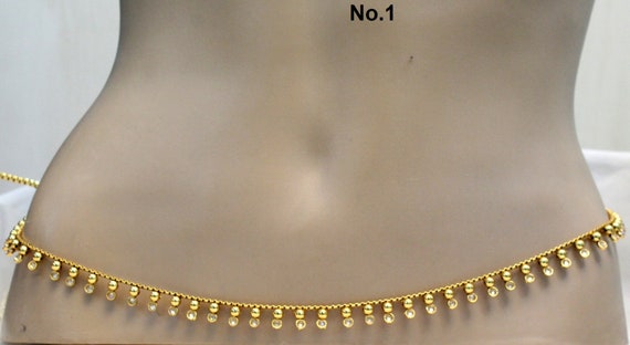 Waist Chain Gold Belt Sari Saree Belly Chain Jewelry Indian Kamarbandh  Kamarband Belt/wedding Belt Chain Jewellery -  Israel