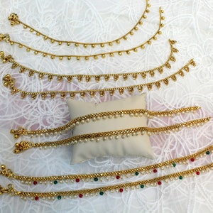 Enkelbanden Voetarmband Vergulde Indiase Payal Jhanjar-sieraden Sieraden/traditionele Bollywood-panjeb-sieraden