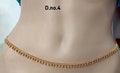 Gold Plated Belly Chain, Indian Kamarbandh Waist Belt (25-40 Inches)