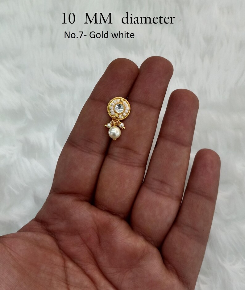 Clip On Nose Pin: Indian Wedding Nathini, Non Pierced No.7