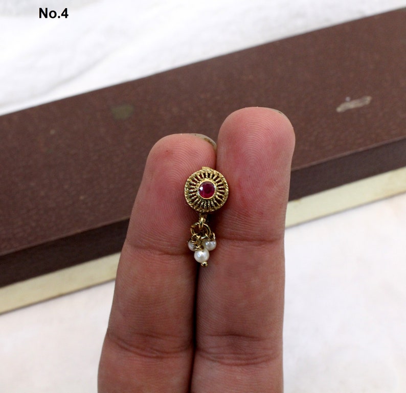 Indian Jewelry Nose Pin Clip on Clasp Wedding Nathini/non Etsy