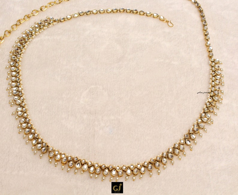 Waist Chain Kundan Belly Sari Saree Chain Indian Wedding Etsy