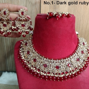Indian Jewelry Jewellery/Dark gold Plated necklace Set/Bollywood compton Set /Bridesmaid jewelry swaziland sets
