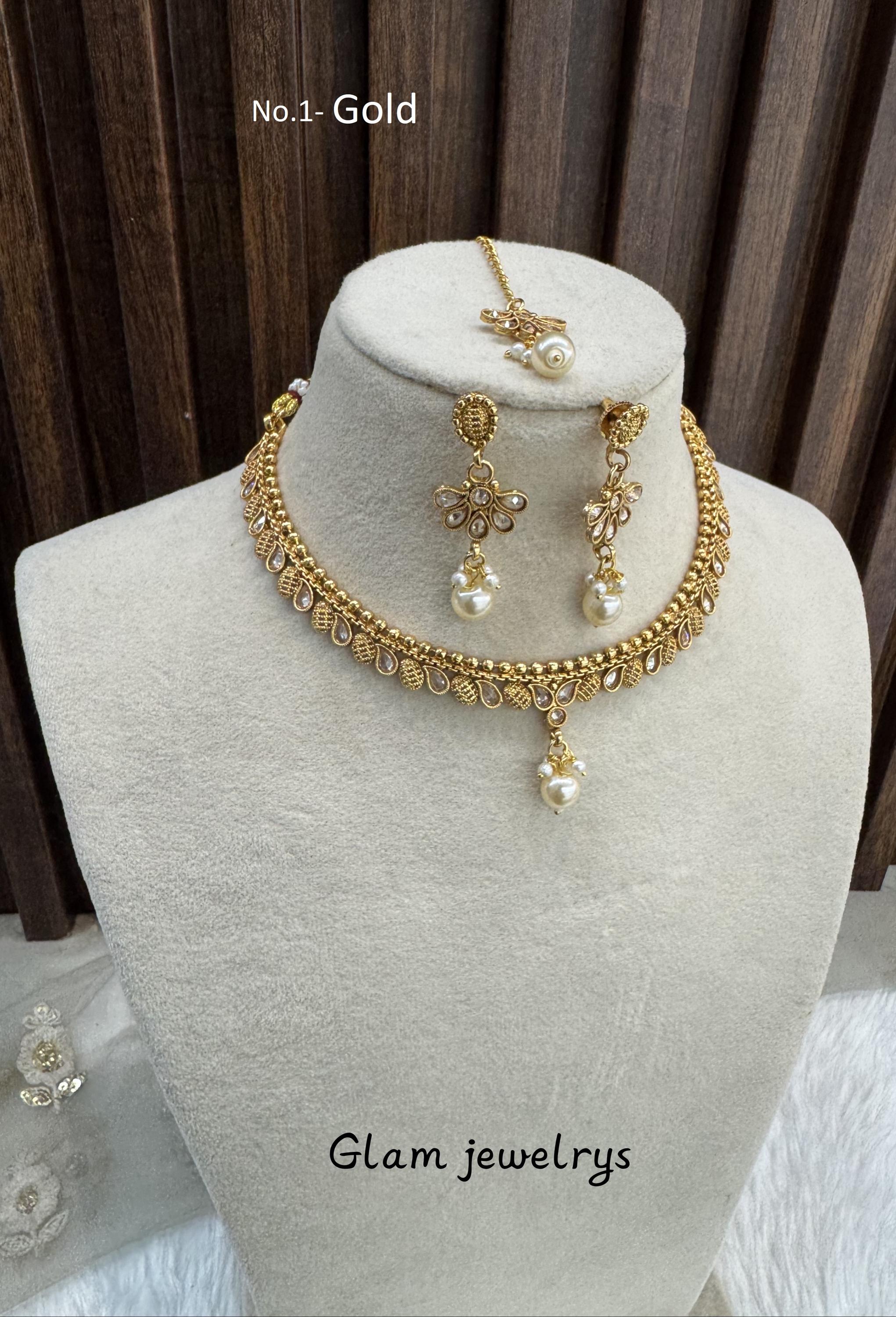Prosy Ensemble collier et boucles d'oreilles en strass pour