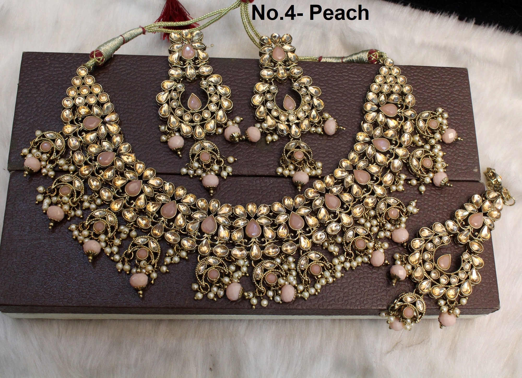 Pakistani Bridal Trends 2026: The Go-To Jewelry and Makeup Looks Gold Kundan Bridal Necklace Set, Indian Jewelry With Hira Earrings - Etsy