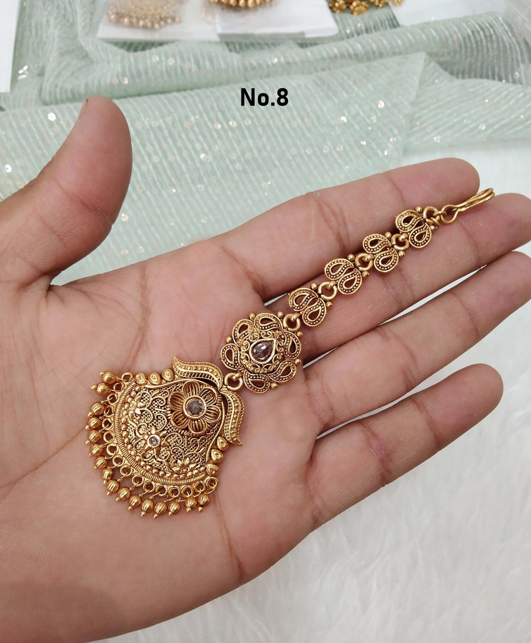 Bohemian Braut Kopfkette Mit Blumen & Strass – Verstellbarer Haarschmuck Für Hochzeit & Party
