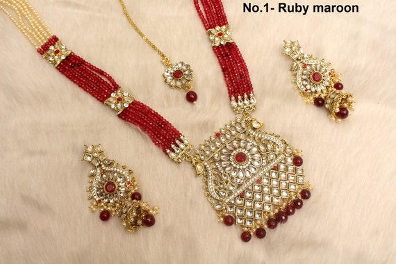 gold kundan pendant set