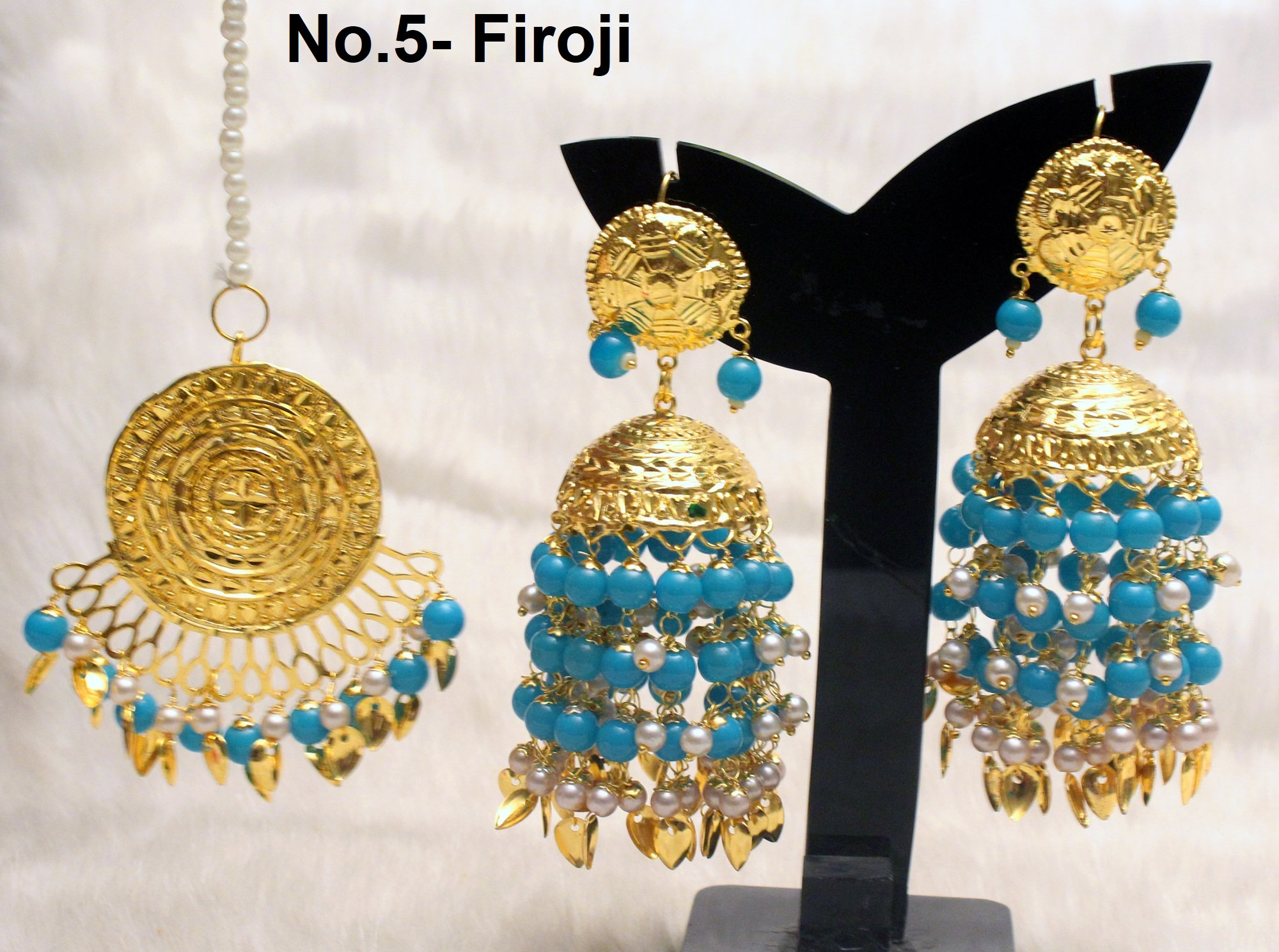 pearl jhumka set
