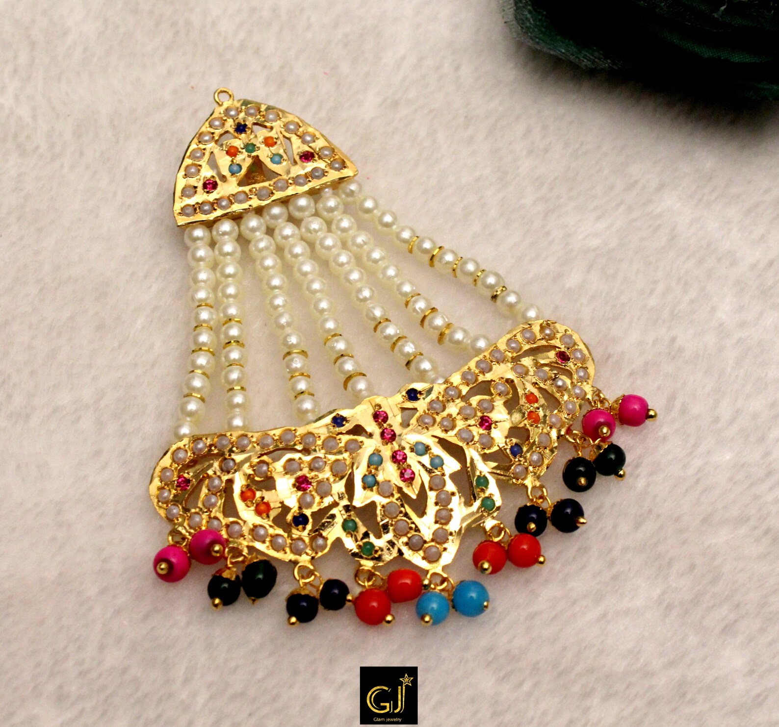 Jadau Gold Plat Headpiece Passa Jhumar /Jhoomer Bollywood Etsy