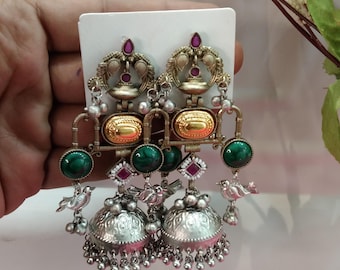 Oxiderade Jhumka-örhängen, Bollywood-indiska smycken
