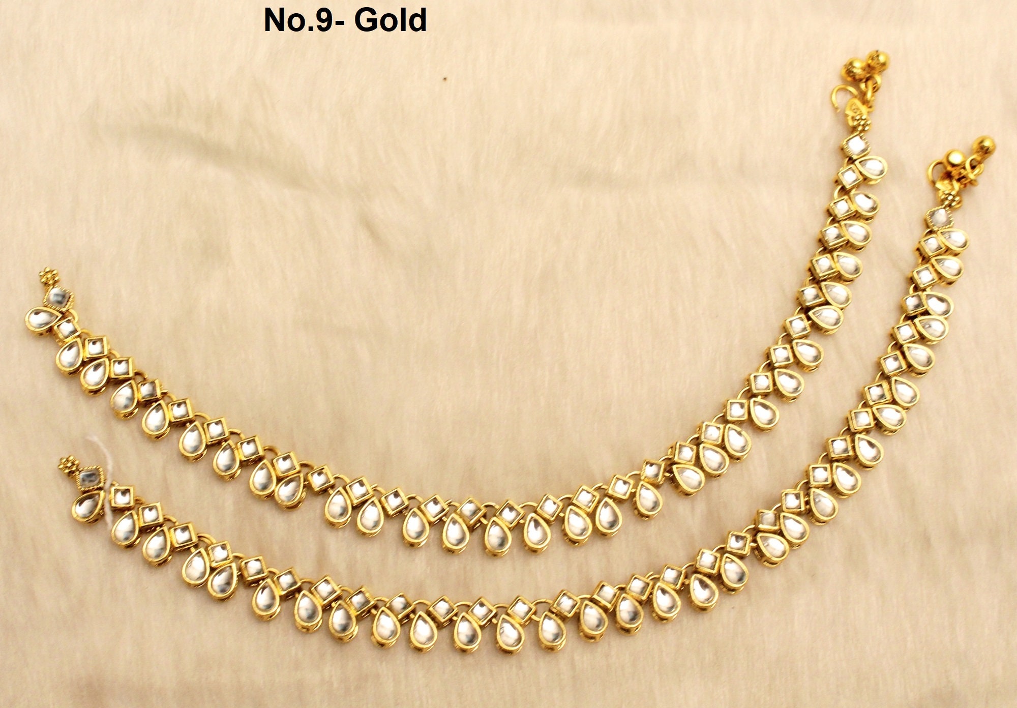 Anklets Foot Bracelet Payal Jhanjar Kundan Jewelry Etsy