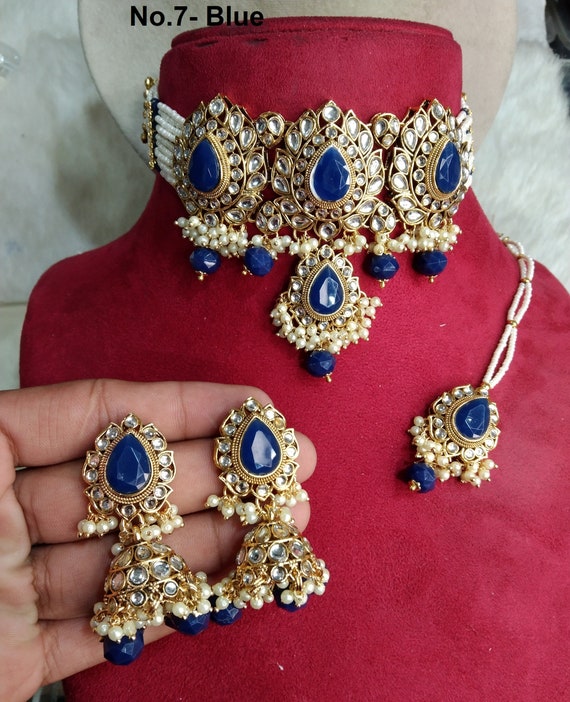 インディアンジュエリー クンダン チョーカーセット ネックレス  