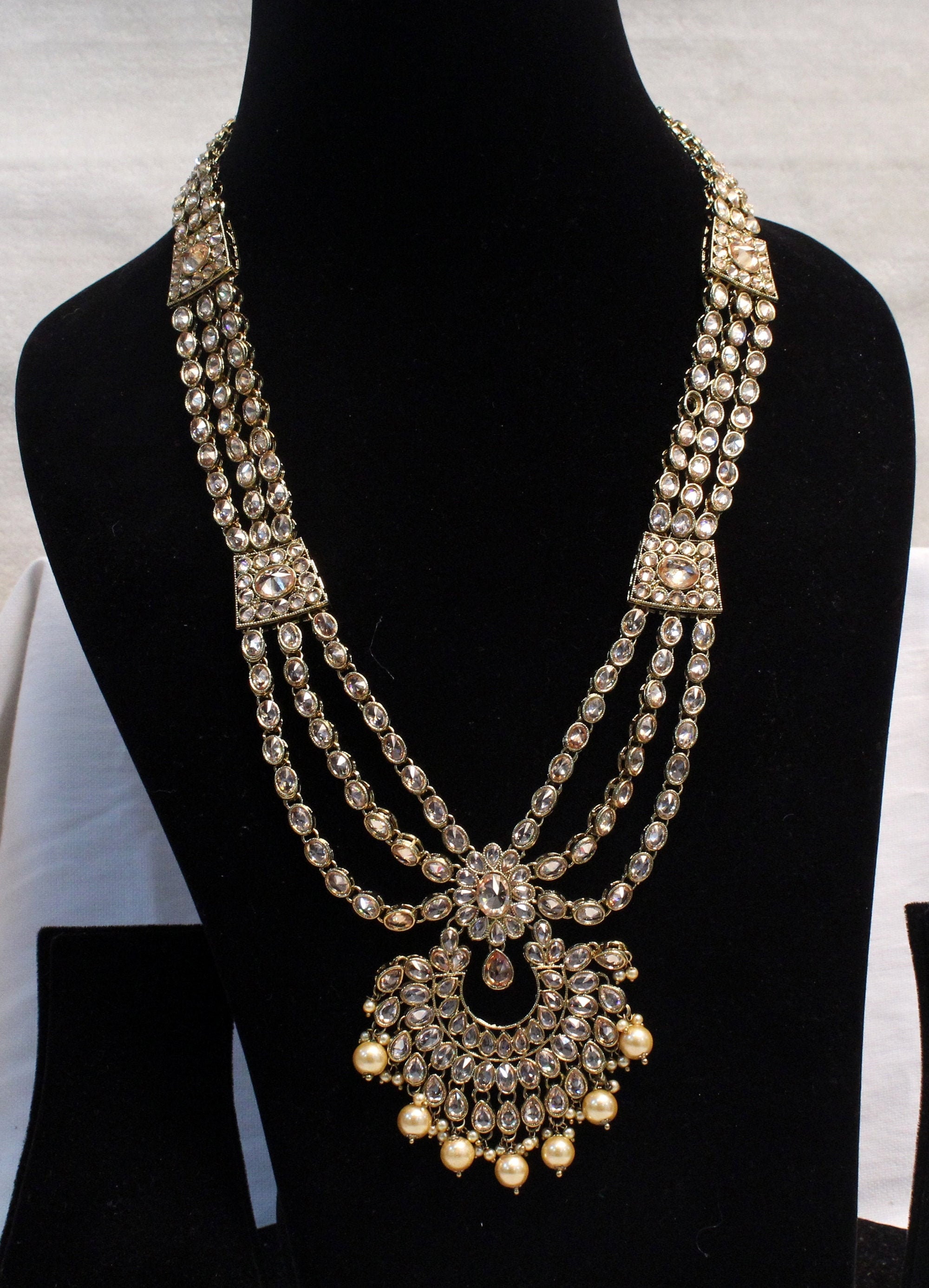 Gold Rani Haar Necklace Set/antique 
