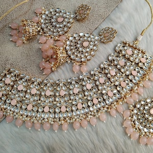 Indian Jewelry/ Gold Plated Bridal Kundan necklace Set Indian , gajjri, sky blue, multicolor Bridal Jewellery lincoln kundan Necklace
