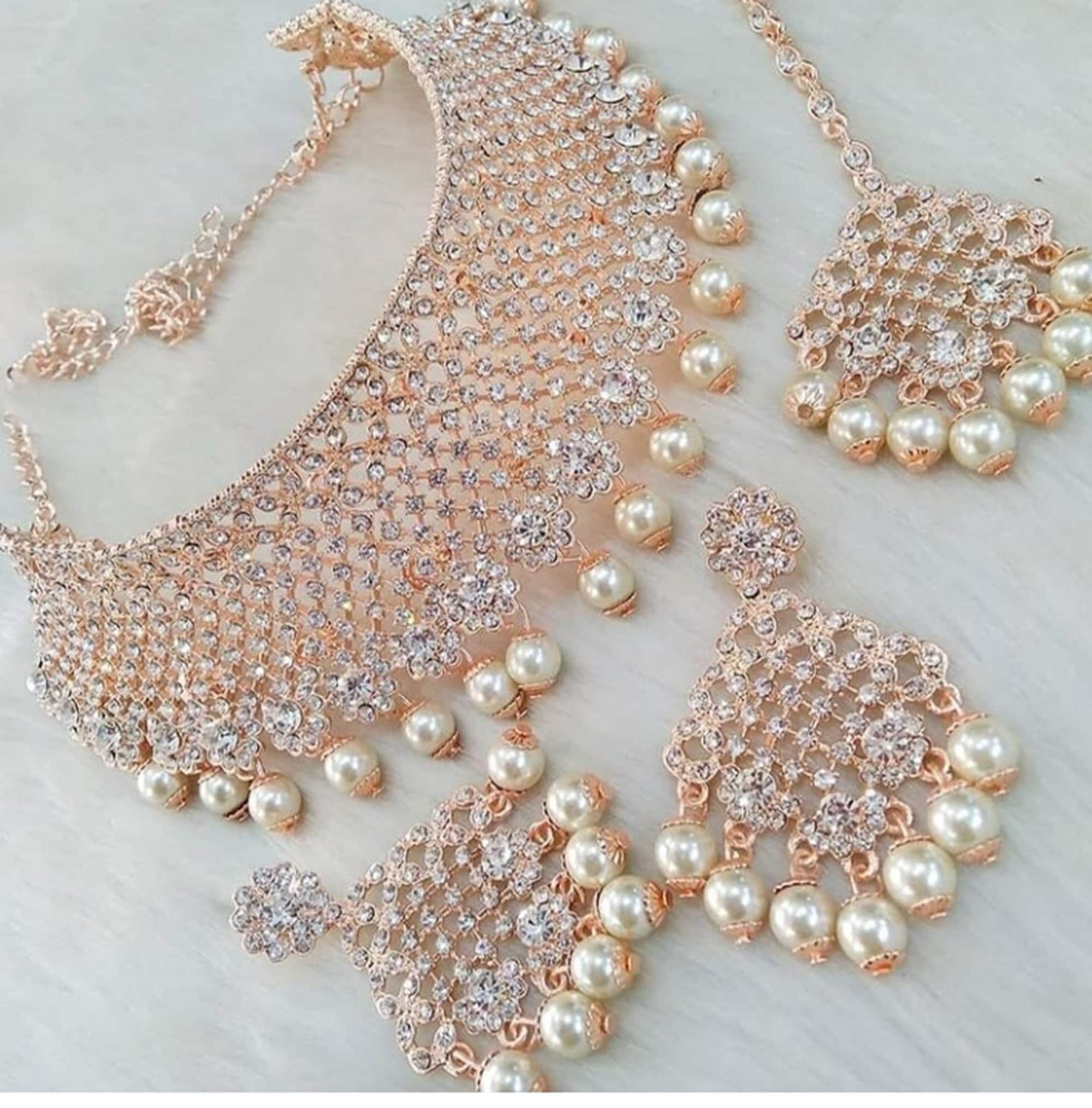Rose Gold Choker /gold Carret White 