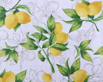 Stof France Citron Cotton Fabric by Yard