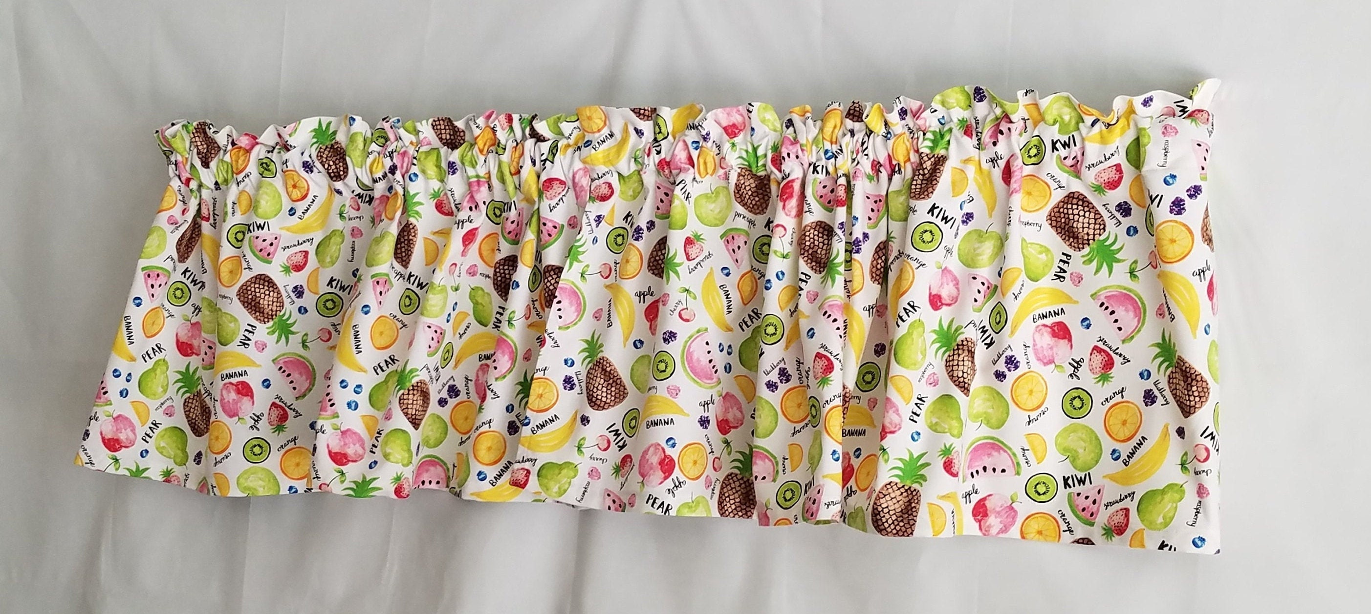 Fruit Themed Kitchen Curtains Summer Kitchen Curtains Pears Etsy