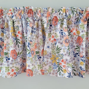 Wildflower Valance Curtain, Floral Valance, Flower Valance