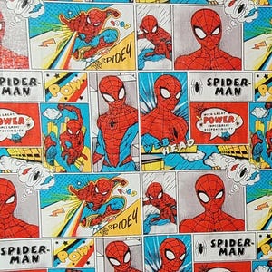 Tkanina bawełniana Spider-Man Hero cięta na wymiar