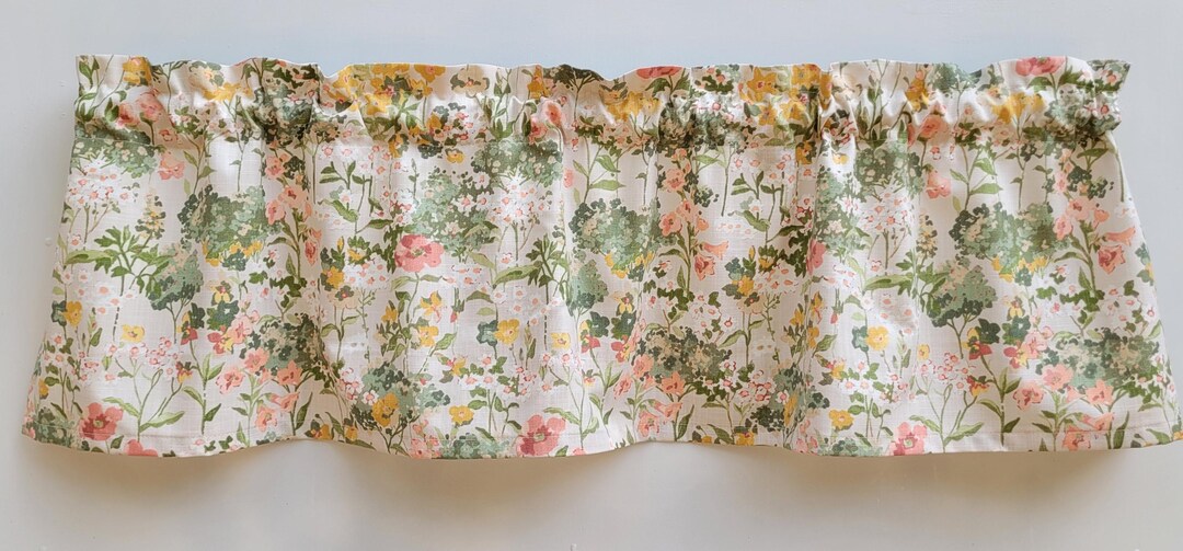 Multi Patterned Valance Multi-colored Floral Valance, Garden Valance, Flower Valance Curtain - Etsy