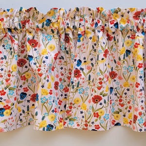 Sing A Song Floral Valance Curtain, Floral Valance, Botanical Valance, Garden Valance Curtain