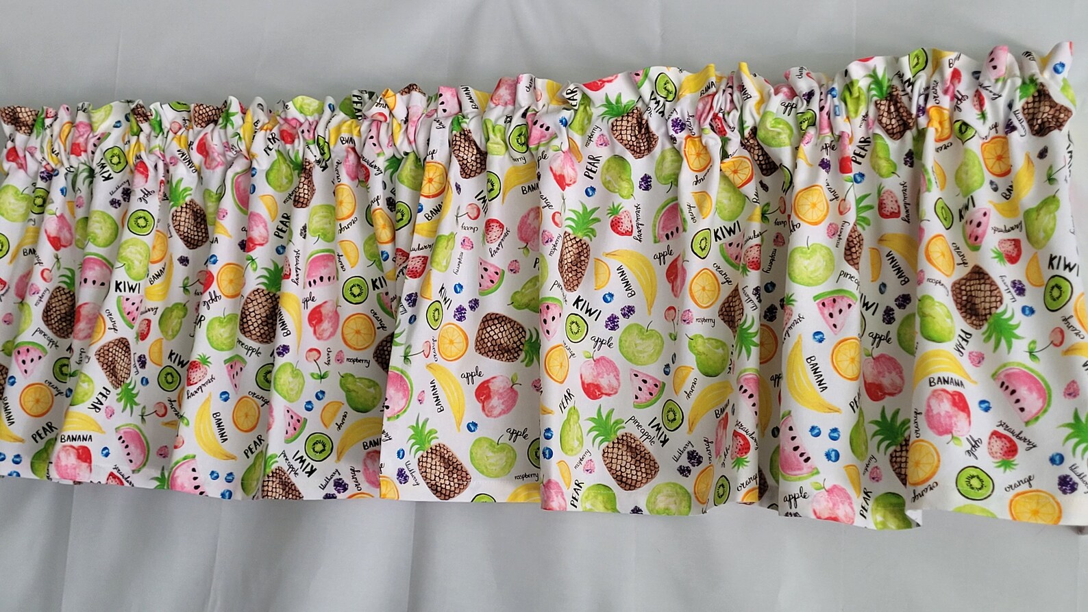 Fruit Themed Kitchen Curtains Summer Kitchen Curtains Pears Etsy