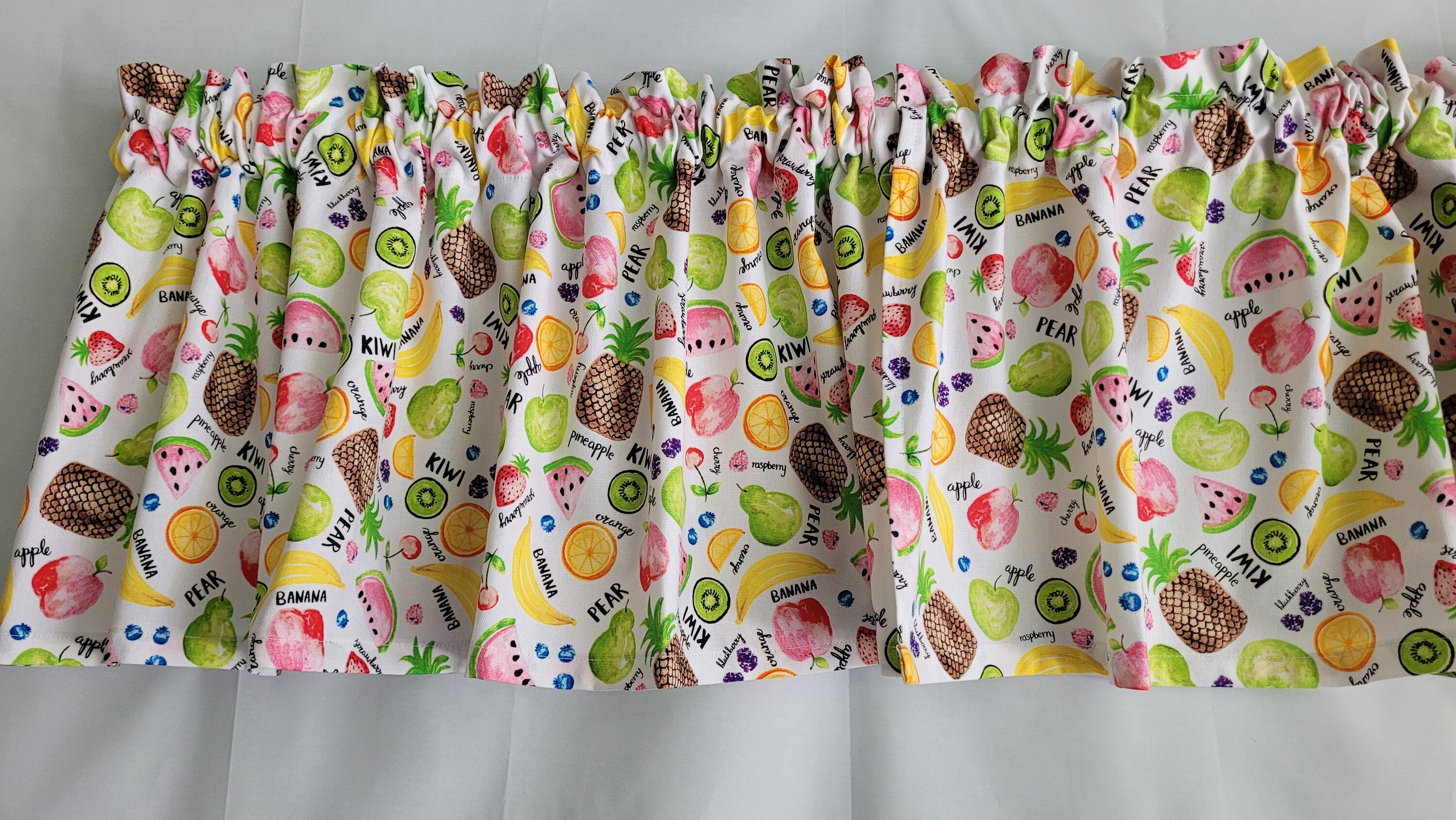 Fruit Themed Kitchen Curtains Summer Kitchen Curtains Pears Etsy UK