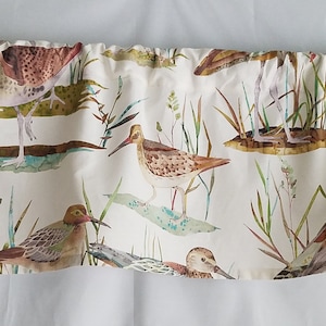 Wasservogel-Thema Volant, flacher Volant, halbweißer Volant, Bauernhaus-Volant, Cottage-Volant, rustikaler Volant (52-53 &quot;B x 15&quot;L)