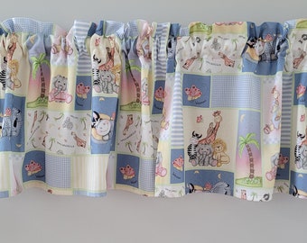 Bazooples Block Nursery Valance, Baby Curtain, Nursery Curtain, Kids Curtain, Playroom Curtain