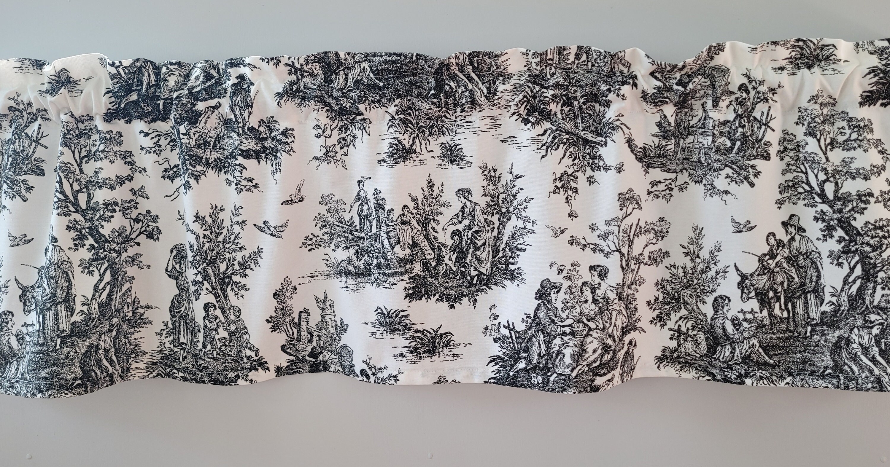 Cantonnière Artisanale Tête De Panthère Noire – 100% Coton, 13 X 42 Pouces – Livraison Offerte
