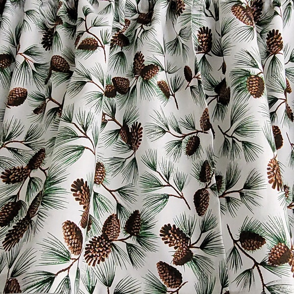 Pinecone Christmas Fabric by the Yard