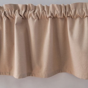 Woven Taupe Valance Curtain, Taupe Curtain, Brown Valance