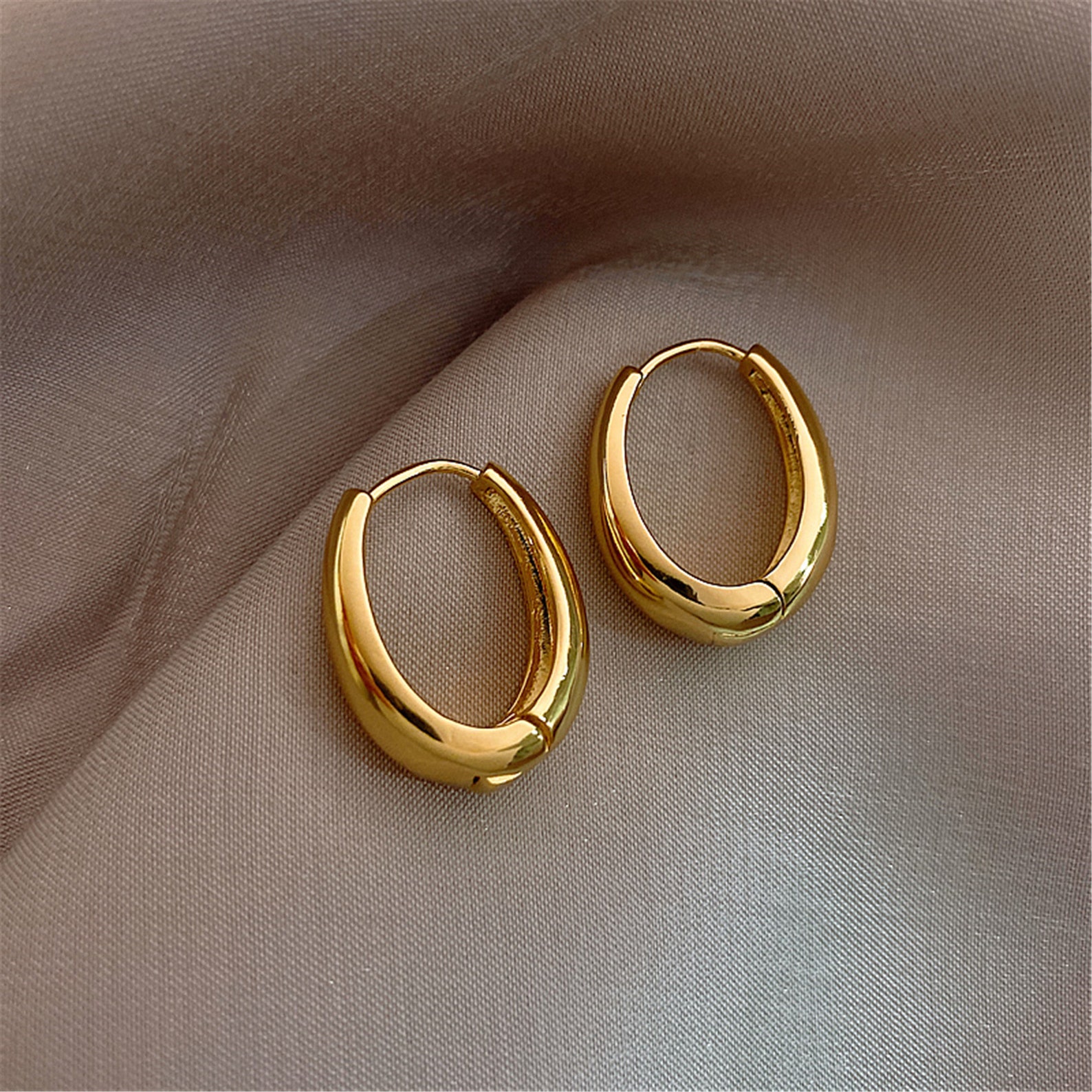 Gold Chunky Hoop Earring Gold Filled Hypoallergenic Gold Hoop - Etsy UK