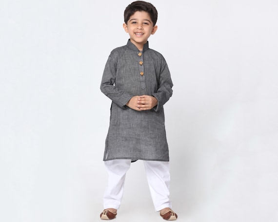 Kids Kurta Pajama Set Light Cotton Outfit Dawat Outfit Pooja Clothes Eid Ramadan Diwali Raksha Bandhan Sherwani Indian 5 Colors Etsy Canada