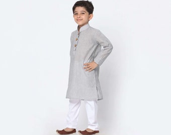 Kids Kurta Pajama Set, Light cotton outfit, Dawat Outfit, Pooja Clothes, Eid, Ramadan, Diwali, Raksha Bandhan, Sherwani, Indian | 5 colors