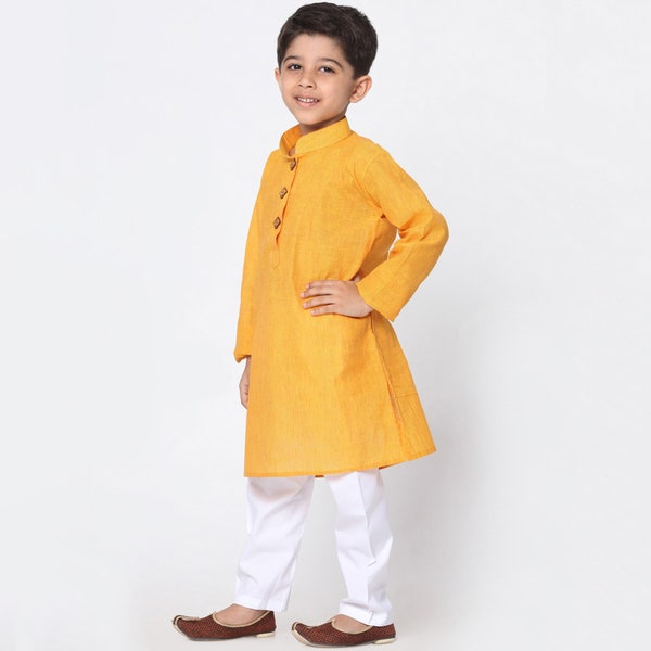 Kids Kurta Pajama Set, Light cotton outfit, Dawat Outfit, Pooja Clothes, Eid, Ramadan, Diwali, Raksha Bandhan, Sherwani, Indian | 5 colors