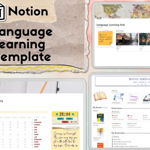 Notion Language Learning Template | Learn a new language with Notion