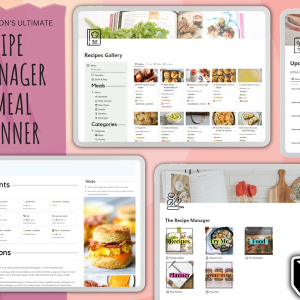 Notion Ultimate Recipe Manager and Meal Planner Template