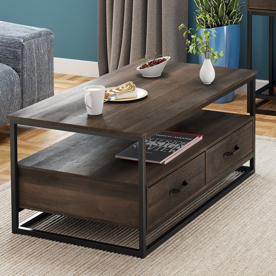 Table for Living Room Wooden TV Stand Center Table for Living Etsy