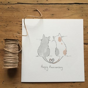 Anniversary Card - Happy Anniversary Cats