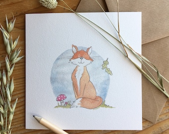 Greetings Card - Woodland Fox