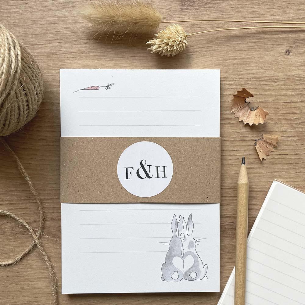 Notepad - Bunnies & Carrot - Etsy