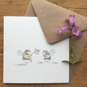 Greetings Card - Bumblebees