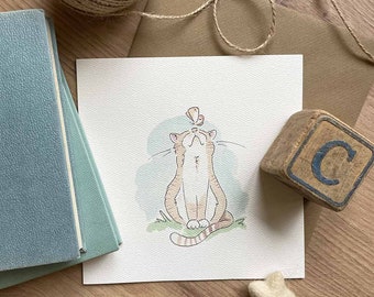 Greetings Card - Ginger Cat